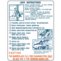 Jack Instructions Decal (RV1-VG)