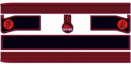 Body Stripe Kit, Black With Red Stripes (VG Pacer Sedan A84/A88)