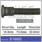 7/16" Overlength Front Wheel Stud, RH Thread - Discs (VG-CM)