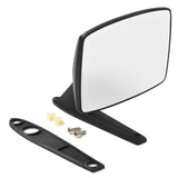 Universal Rectangle Door Mirror, Satin Black