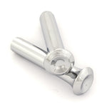 Door Lock Knob Set, Chrome Nylon (VF/VG Coupe)