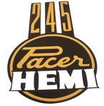 "Hemi Pacer 245" Bonnet Decal, Mustard (VG Pacer)