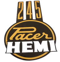 "Hemi Pacer 245" Bonnet Decal, Mustard (VG Pacer)