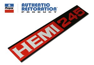 "Hemi 245" Air Cleaner Decal (VG-VJ)