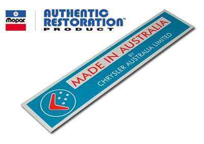 "Made In Australia" Cowl Decal (VE/VF)