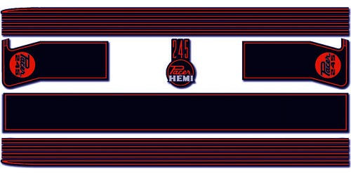 Body Stripe Kit, Black With Orange Stripes (VG Pacer Sedan A84/A88)