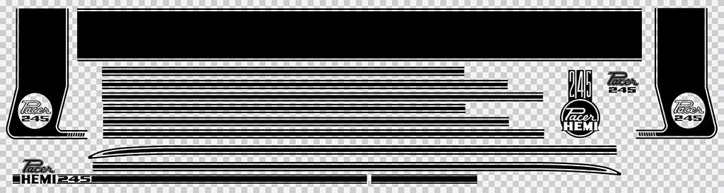 Body Stripe Kit, Black (VG Pacer Sedan A84/A88) – Southern Classic ...