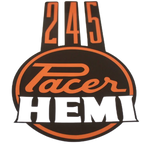 "Hemi Pacer 245" Bonnet Decal, Orange (VG Pacer)