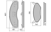 Front Brake Pad Set, Girlock (VJ-Early CL)